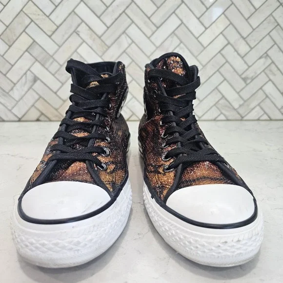 Converse Chuck Taylor All Star Tiger Sequin High Tops Women's Sz 9 Mens 7 - Picture 5 of 14